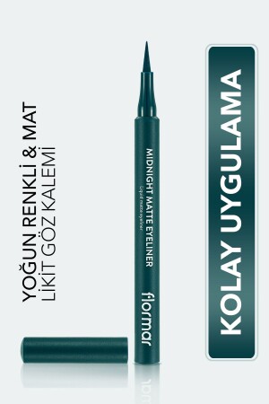 Mat Likit Kalem Eyeliner (YEŞİL) - Midnight Matte Eyeliner - 004 Green - 8690604641673 - 3