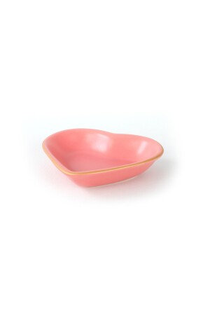 Mat Pembe Altın Fileli Kalp Çerezlik - Sosluk 14 Cm 6 Adet ST008406F974A841600MAYD200 - 7