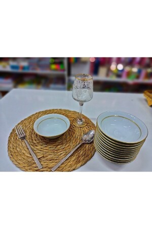 Mat Yaldızlı Kase 12' Li YLD66 - Güral Porselen