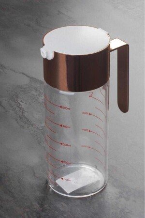 Matrica 500 ml skalierter Glaskrug/Öltopf mit Metalldeckel 10105 ALG-010105/12 - ACAR