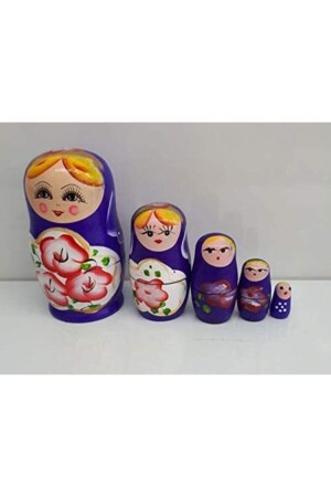 Matroschka-Puppe, Matroschka-Nistspielzeug, 5-teilig, ineinandergreifendes Holzspielzeug, dekorative Verzierung, 5-teilige Matroschka, 5-teilige Matroschka - 1