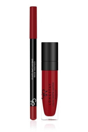 Matte Lip Kit – Scarlet Red – Flüssiger, matter Lippenstift und Lippenstift - 1