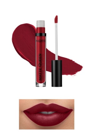 Matte Queen Lipstick Kalıcı Likit Ruj 16 Royal Velvet - Kırmızı - 3