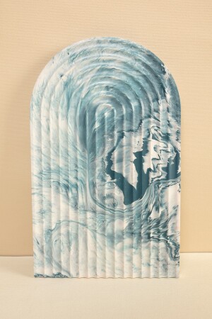 MNZ-Blue White Concrete Coaster / Tray Presentation HMTPS07 - Handmeight