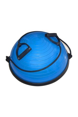Mavi Bosuball Yarım Denge Topu Pilates Aleti - Direnç Lastikli Pilates Denge Aleti Pompa Hediyeli - 1