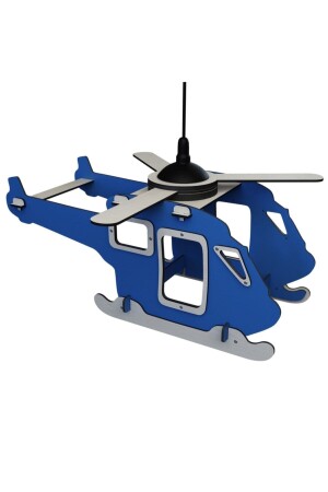 Mavi Helikopter Çocuk Odası Bebek Odası Avize Sarkıt Çocuk Hediyesi - 2