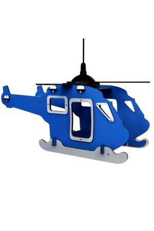 Mavi Helikopter Çocuk Odası Bebek Odası Avize Sarkıt Çocuk Hediyesi - 3