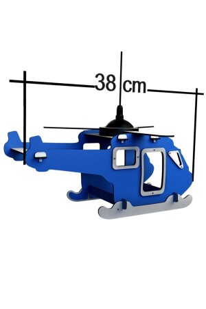 Mavi Helikopter Çocuk Odası Bebek Odası Avize Sarkıt Çocuk Hediyesi - 5