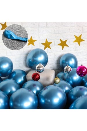 Mavi Krom Balon (AYNALI BALON) 10 Adet - Kalisan