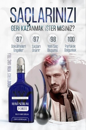 Mavi Serum Forte ( Yeni Saç Oluşumu Sağlayan Ve Dökülme Karşıtı Saç Bakım Serumu ) ( 100 ml ) - 3