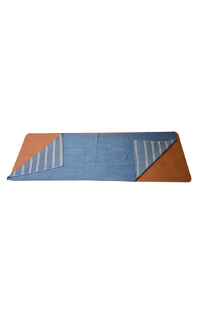 Mavi Yoga Pilates Mat Havlusu Kaydırmaz Yoga Mat Towel - 1