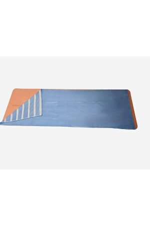 Mavi Yoga Pilates Mat Havlusu Kaydırmaz Yoga Mat Towel - 2