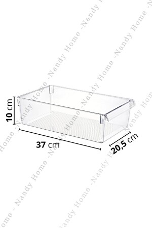 Maxi Tall Clear Buzdolabı & Dolap Içi Düzenleyici Organizer 3 Adet NDY-EP-612-1 - 8