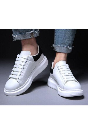 Mcqueen 130 Cm Beyaz Spor Bağcık- Extra Geniş Yassı Ayakkabı Bağcığı- Shoelace- 1 Çift - 4