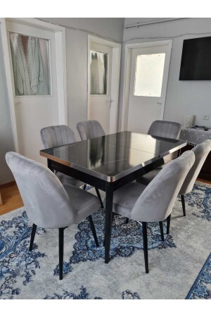 طاولة الطعام الممتدة من طراز MDF - Kristal Evim