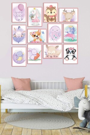 مجموعة طلاء MDF مزينة من MNZ 12 قطعة 3 مم - تزيين الجدران لغرفة الأطفال - Kututr