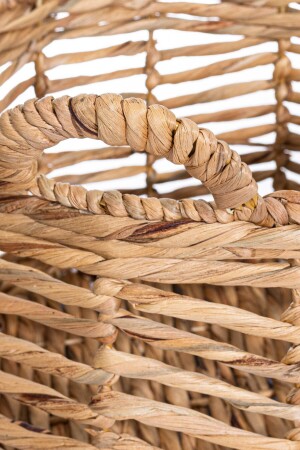 Meander Natural El Yapımı Rattan Örme Su Sümbülü Sepet 30x31cm 8851 KH-8851 - 4