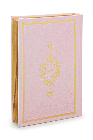 Medina-Kalligraphie-Set aus Koran und Mitgift-Gebetsteppich, passend für das Paket der Braut, Rosa 70 x 110 - 8