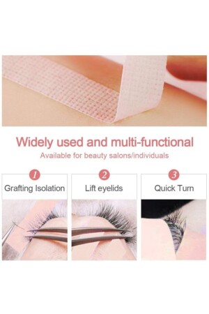 Medizinisches Wimpernband aus Seide, transparent, 9 m - 3