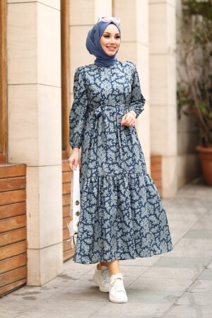 Medusa Lacivert Elbise - Gizce