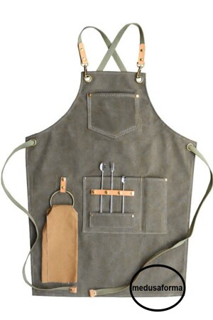 ميني زاير - كراس سرايب مطبخ فرشة كبير الطهاة مطعم مطعم مطبخ النادل طباخ صياغة شعر باريستا فرشة - رمادية - medusaforma