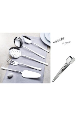 Meeresfrüchte-Service-Set – Schöpflöffel-Sieb-Löffel-Set, 8-teilig. den044 - 2