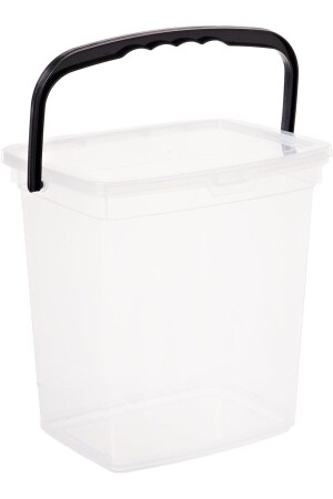Mega-Größe, 4-teiliger quadratischer Mehl- und Hülsenfruchtbehälter, 6 Liter – Waschmittel-Aufbewahrungsbox, Behälter mit Griff, Anthrazit, VNVMEGAKULPLU4LU - 4