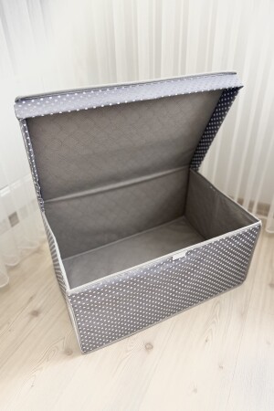 Mega Mehrzweck-Aufbewahrungsbox, Box, Aufbewahrungstasche, organisierte Spielzeugkiste, Aufbewahrungsbox, grau gepunktet, 40 x 60 x 30 cm, grau gepunktet, Mega - 5