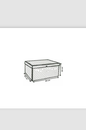 Mega Mehrzweck-Aufbewahrungsbox, Box, Aufbewahrungstasche, organisierte Spielzeugkiste, Aufbewahrungsbox, grau gepunktet, 40 x 60 x 30 cm, grau gepunktet, Mega - 6