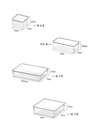 Mega modulares Set mit 16 Schubladen-Organizern – Make-up-Schmuck-Organizer – Badezimmer-Küchen-Organizer - 5