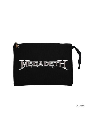 Megadeth Logo Siyah Clutch Astarlı Cüzdan / El Çantası - 1
