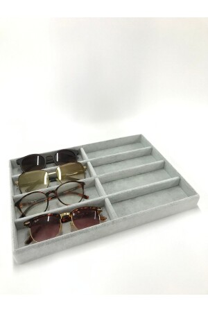 إنتاج منزلي من نيويورك النموذج سويد سويد فابري غراي اللون المقسوم الجراف نظارات الوقوف - Megass Dekor