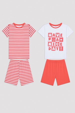 Mehrfarbiges 2-teiliges Unisex-Kinderpyjama-Set „Nice Day“. - 1