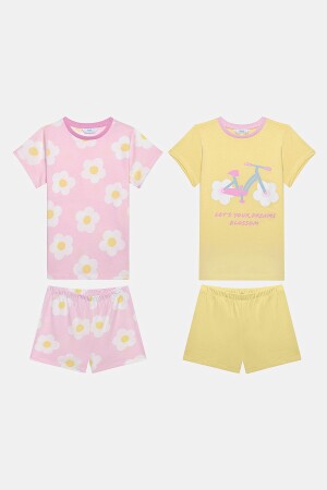 Mehrfarbiges Daisy-Pyjama-Set für Mädchen - 1