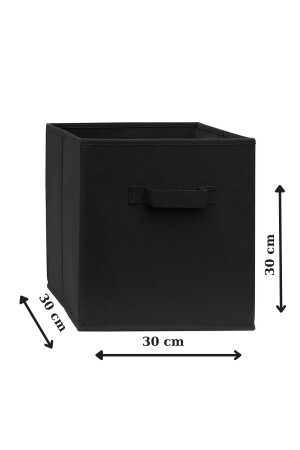 Mehrzweck-2-teilige Schrank-Organizer-Box, dekorative Aufbewahrungsbox, Regal-Organizer, Schwarz MB2LIKUTUSIYAH - 6
