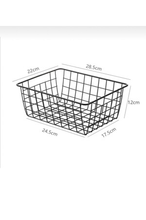 Mehrzweck-dekorativer Metall-Organizer, Organizer, dekorativer Korb, schwarzer Drahtkorb - 6