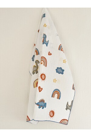 Mehrzweck-Musselin-Bezug 07-blauer Dinosaurier 80x90 cm Baby & Kind & Neugeborenes Musselin, Musselintuch CB103SU - 3