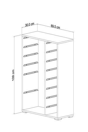 Mehrzweck-Spielzeugschrank mit 14 Körben, Gelb, Weiß, 2d4k8u, PRA003203 - 6