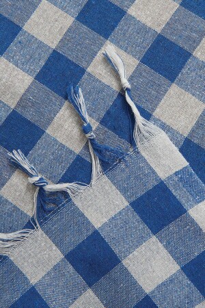 Mehrzweck-Tischdecke, Picknick-Tuch und Tischdecke, blau kariertes Gingham-Muster, 140 x 140 cm - 4