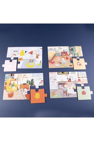 Mein Haus / Teile des Hauses 4 in 1 Puzzle / 4*6 24 Teile Alter 2+ ABM00299 - 7