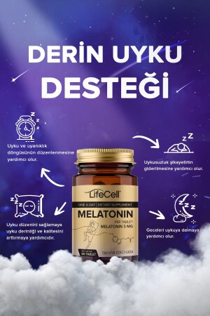 Melatonin 3 Mg - 60 Tablet Kaliteli Ve Derin Uyku Için Doğal Gıda Takviyesi - 4