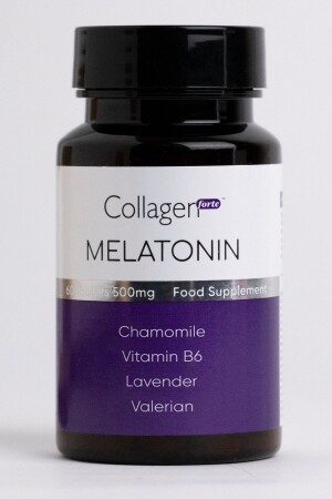 Melatonin 3 mg – Hydrolysiertes Kollagen – Vitamin B6 – Lavendel – Kamille und Baldrian - 1