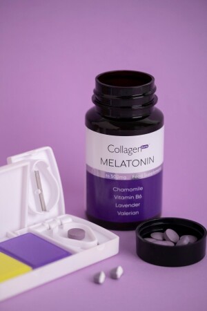 Melatonin 3 mg – Hydrolysiertes Kollagen – Vitamin B6 – Lavendel – Kamille und Baldrian - 8