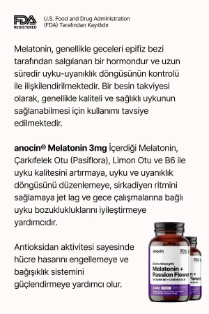 Melatonin 60 Passiflora Vitaminb6 und Zitronengras Melatoninn Tablette - 7