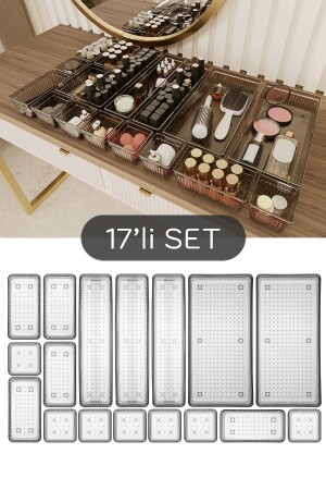 منظمة صناديق المعدات - منظمة الملحقات التجملية الأسود - Meleni Home