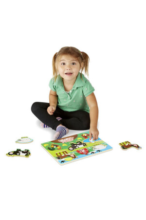 Melissa And Doug Ahşap Tutmalı Yapboz-çiftlik EDU17629 - 3