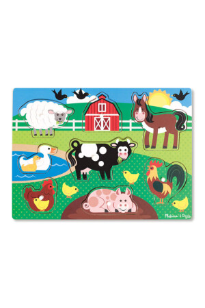 Melissa und Doug Holzgriff-Puzzle-Farm EDU17629 - 4