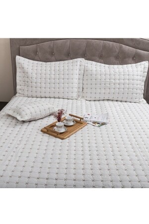 Meltem Doppelbett-Tagesdecke, Creme - 10