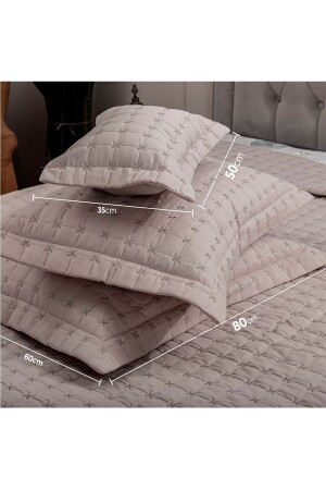 Meltem Doppelbett-Tagesdecke, Creme – Cappuccino - 8