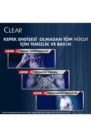 Men 3 In 1 Şampuan & Duş Jeli Arındırıcı Kömür Saç Yüz Vücut Için 350 ml X3 - 7